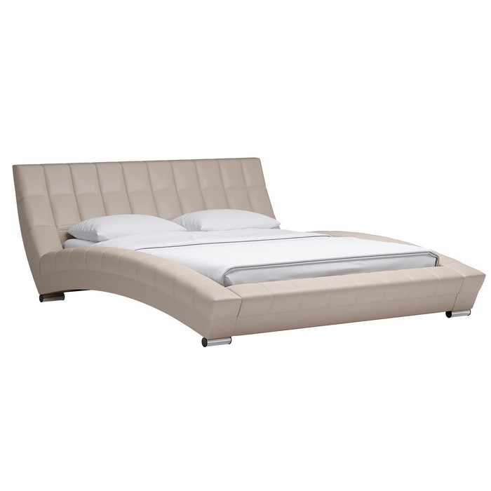 Кровать двуспальная «Оливия», с ортопедическим основанием, 1600×2000 мм, цвет марика/бежевый