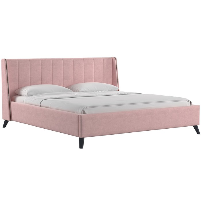 Кровать двуспальная «Мелисса», с ортопедическим основанием, с подъёмным механизмом, 1800×2000 мм, цвет вивальди 27/пастельный коралловый