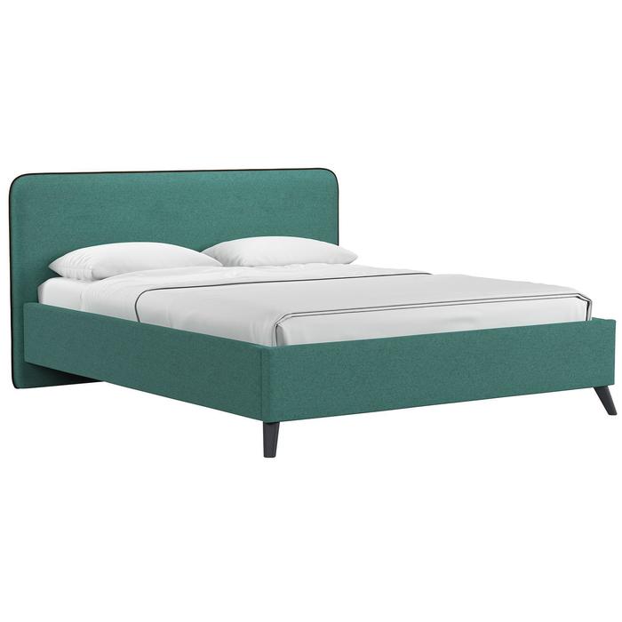 Кровать двуспальная «Миа», с ортопедическим основанием, с подъёмным механизмом, 1600×2000 мм, цвет изумрудный